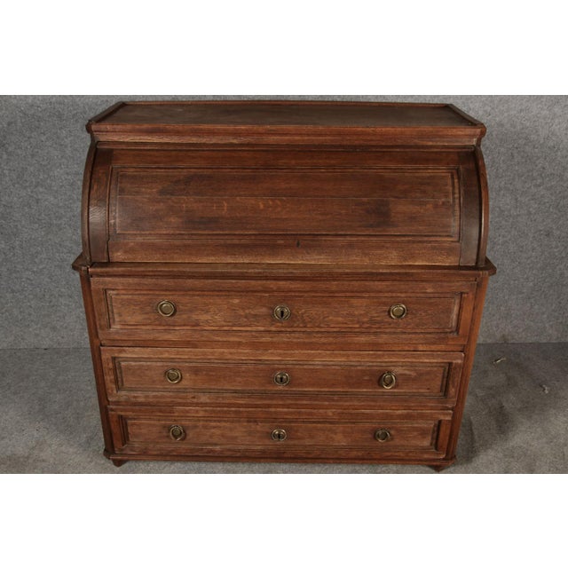 Antique Biedermeier Secretary in Oak, 1800 For Sale - Image 18 of 18