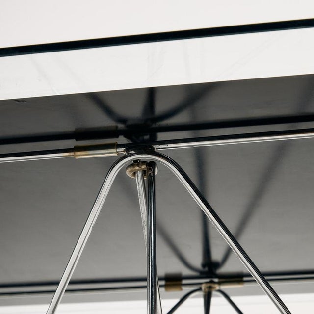 1970s Glass and Steel Dining Table by Max Sauze, 1970s For Sale - Image 5 of 12