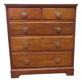 Large Edwardian Walnut Chest of Drawers, 1900s For Sale