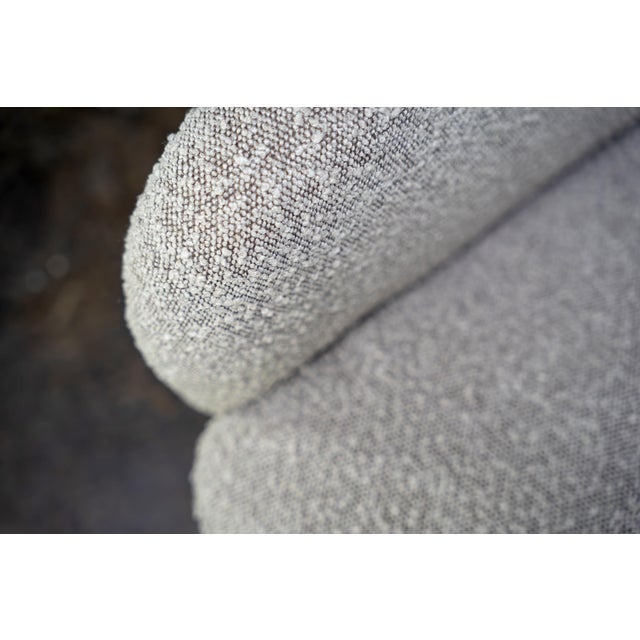 Gray Vintage Wingback Chair in Bouclé Fabric from Mogens Lassen, Denmark, 1950s For Sale - Image 8 of 12