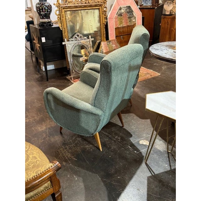 Textile Italian Mid Century Chairs After Marco Zanuso For Sale - Image 7 of 7