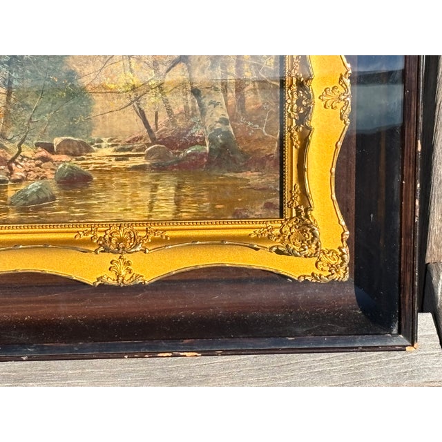 Late 19th Century 19th C. Original Oil on Board - Well-Executed With Unusual + Highly Detailed Gilt Frame in Frame Artisan Presentation For Sale - Image 5 of 7