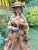 Antique Wood Sculpture depicting a traveling bagpipe player, c.18thC-early 19thC. Highly skilled & expressive...