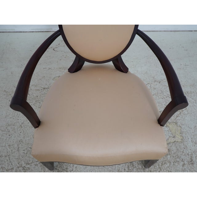 Brown Pair of Baker Mahogany Medallion Back Armchairs For Sale - Image 8 of 18