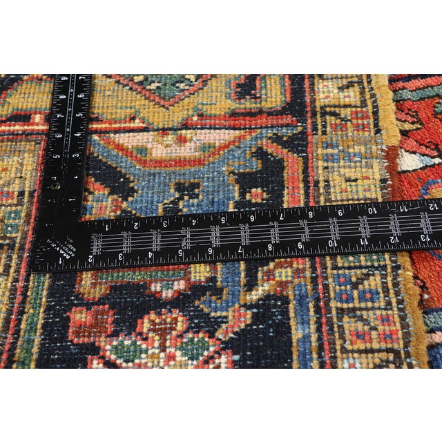 Textile Late 19th Century Persian Heriz Rug, 08'07 X 11'00. For Sale - Image 7 of 10