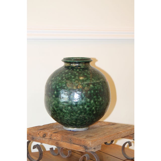 Unique, Hand-Made Gothic Raku Pottery Vase For Sale - Image 6 of 7