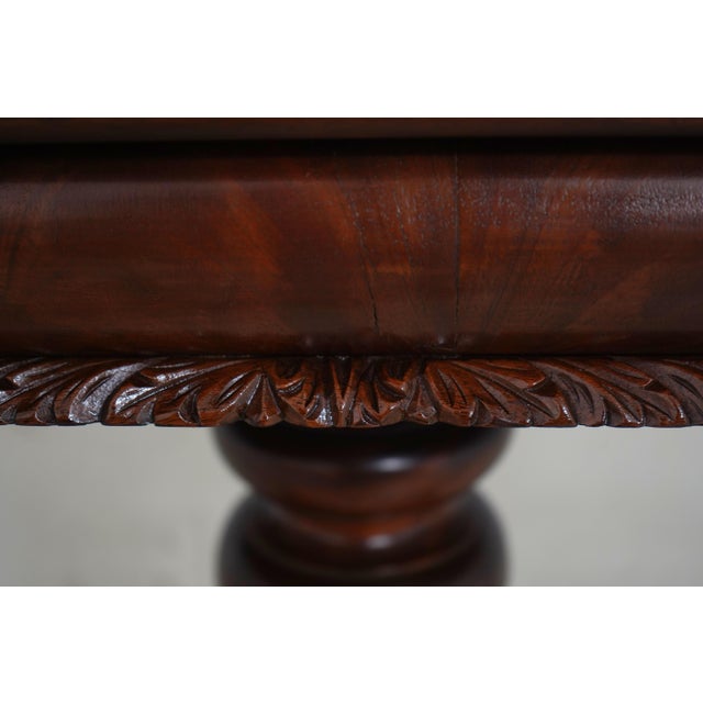 Antique American Mahogany Empire Style Game Table For Sale - Image 14 of 18