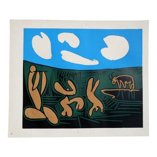 Pablo Picasso Linocut with Four Clouds,1962 For Sale