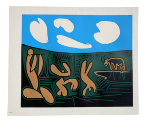 Pablo Picasso Linocut with Four Clouds,1962