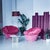 Twelve Pink Velvet Armchair by Biosofa For Sale - Image 4 of 12