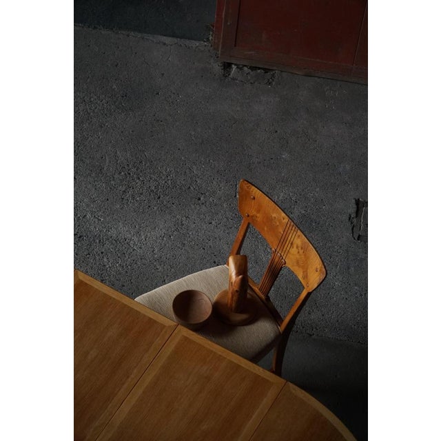 Early 20th Century Art Nouveau Danish Dining Chairs in Burl & Velvet, 1920s, Set of 4 For Sale - Image 13 of 18