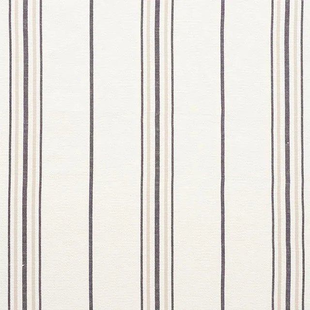 Contemporary Schumacher Scarset Stripe Fabric in Neutral For Sale - Image 3 of 3