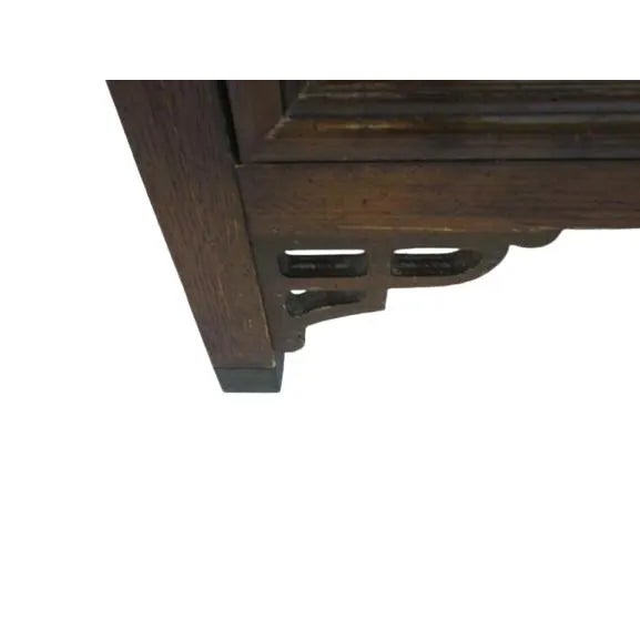 Hollywood Regency Vintage Faux Bamboo Wood Cabinet Hutch by Dixie Shangri La Collection For Sale - Image 3 of 10
