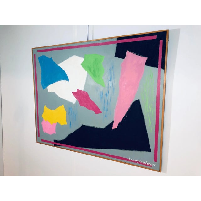 Contemporary Larry Kessler Composition II Abstract Oil on Canvas Painting, 2007 For Sale - Image 3 of 8