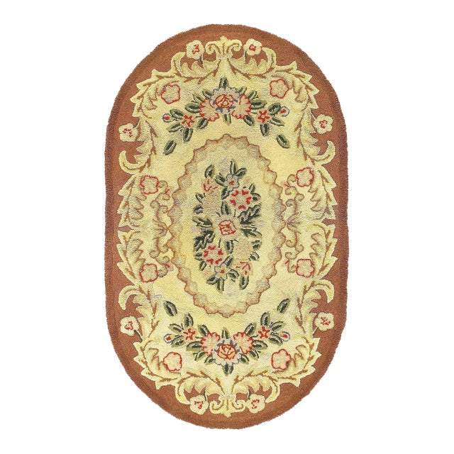 Pasargad DC Antique American Hooked Rug For Sale