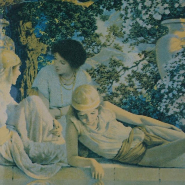 Art Deco Maxfield Parrish Print “Garden Of Allah” C1920 Measures - 17 1/4" x 26 1/4" x 1"