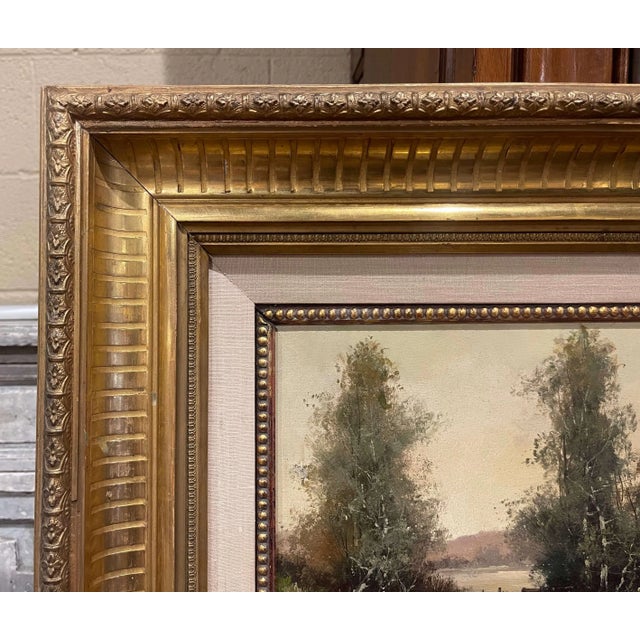 19th Century French Landscape Oil Painting Signed L. Dupuy for Galien-Laloue For Sale In Dallas - Image 6 of 12