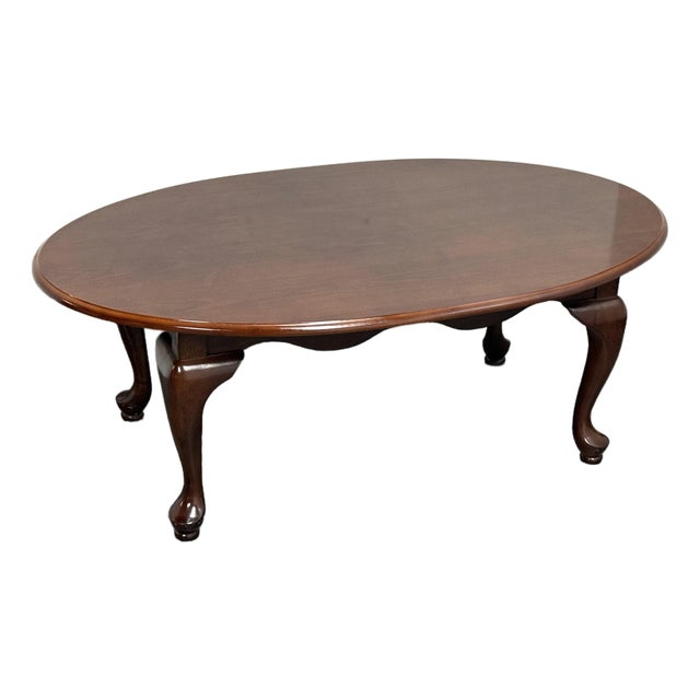 The Bombay Company Oval Queen Anne Style Coffee Table For Sale