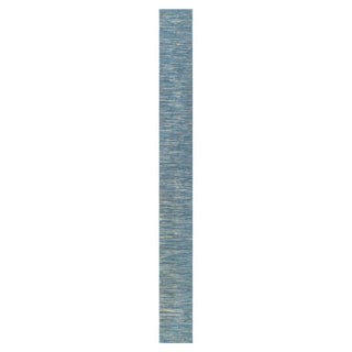 Modern Swedish Design Blue Wool Runner by Doris Leslie Blau For Sale