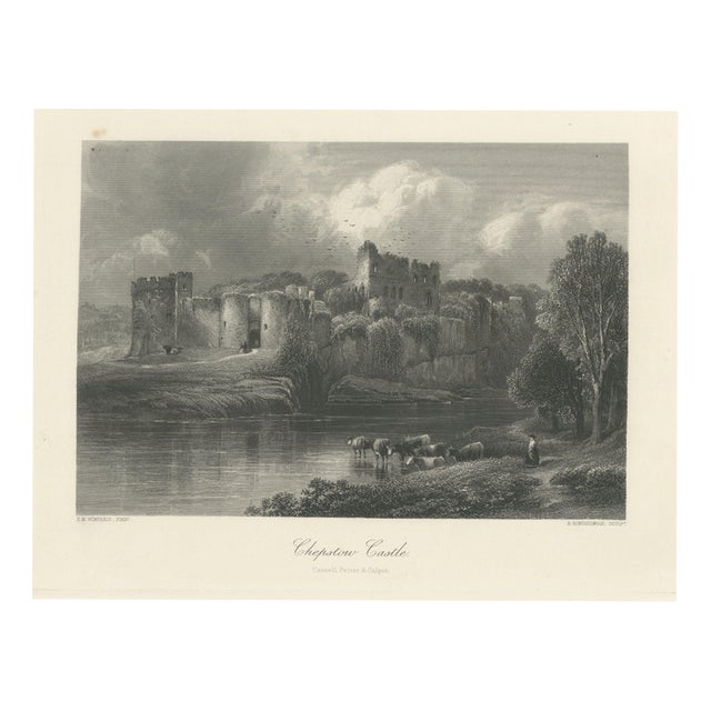 After Edmund Morison Wimperis, Chepstow Castle on the Wye, 1876, Engraving For Sale