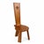 Brown Brutalist Spinning Chair in Oak For Sale - Image 8 of 8