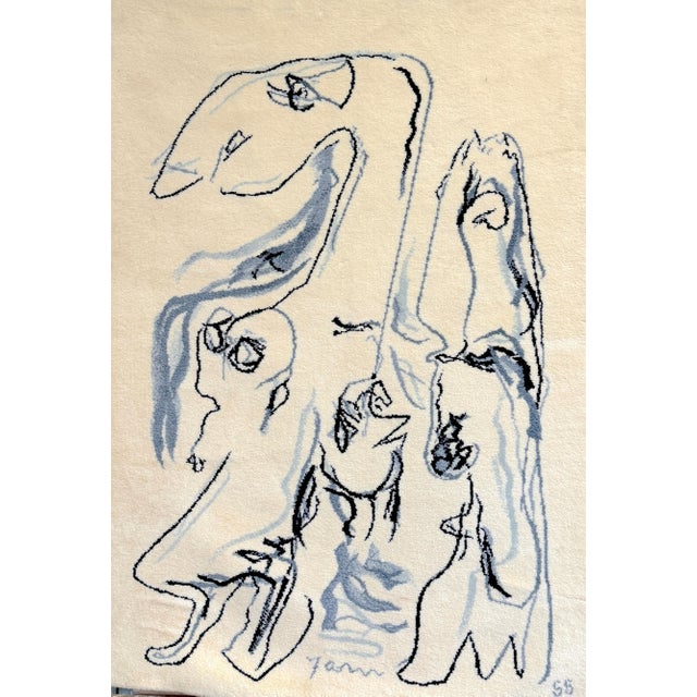 Modern Large Scandinavian Abstract Wool Tapestry, by Asger Jorn (CoBrA) circa 1955 For Sale - Image 3 of 10