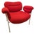 Fogia Bollo Armchair in Red Fabric For Sale