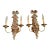 Pair Italian Neo Classic Carved Ribbon Draped Wall Sconces For Sale