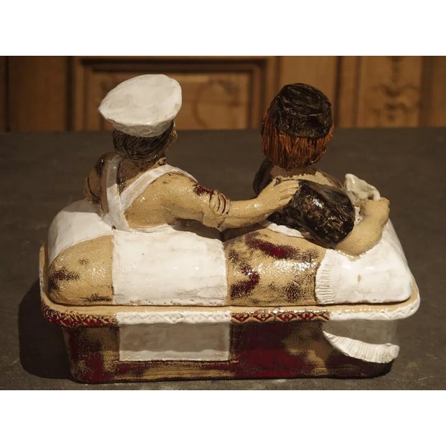 Cream Painted French Baking Terrine From Provence For Sale - Image 8 of 13