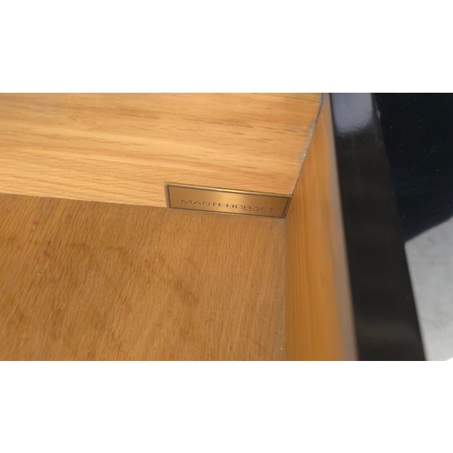 Black Lacquer and Brass Sideboard by Mastercraft For Sale - Image 10 of 11