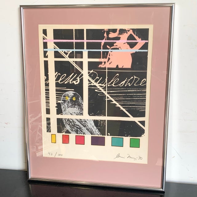 Abstract Framed Signed Print Photo Copy Phase I, by Denis Masi 43/100 For Sale - Image 3 of 11