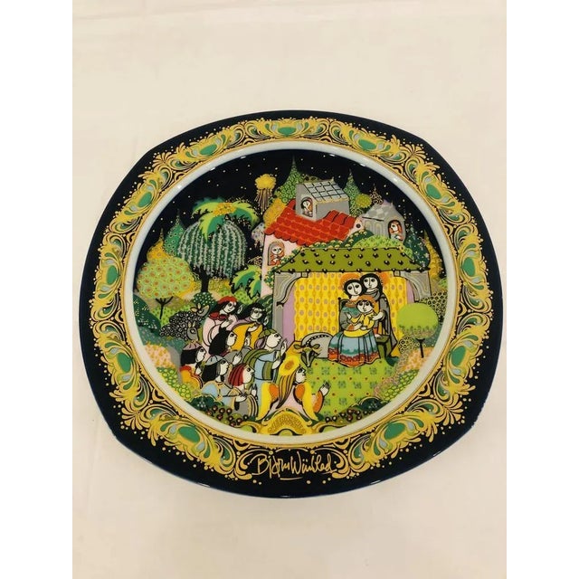 Silent Night Holy Night Christmas Plate by Bjørn Wiinblad for Rosenthal, 1983 For Sale - Image 8 of 8