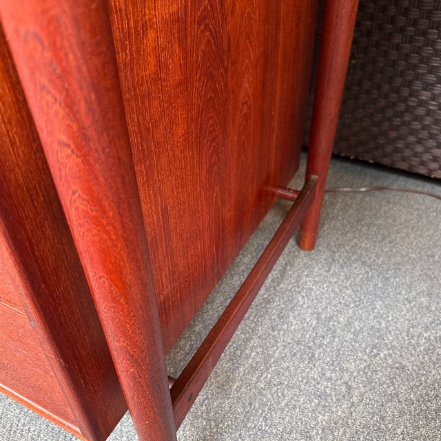 Mid 20th Century Danish Design Extension Office Desk, Teak Wood For Sale - Image 12 of 13