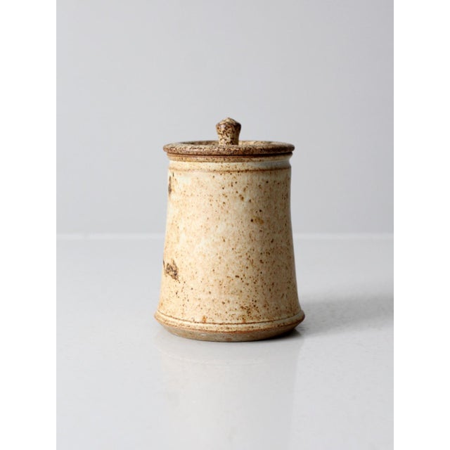 Contemporary Vintage Studio Pottery Jar For Sale - Image 3 of 9