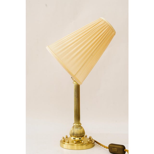 Art Deco Table Lamp with Fabric Shade, Vienna, 1920s For Sale - Image 6 of 14