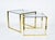 Mid-Century Italian Brass & Crystal Glass Nesting Tables, 1970s, Set of 2 For Sale - Image 11 of 18