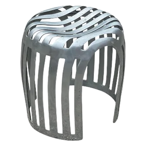 Vintage Stool in Metal, 1970s