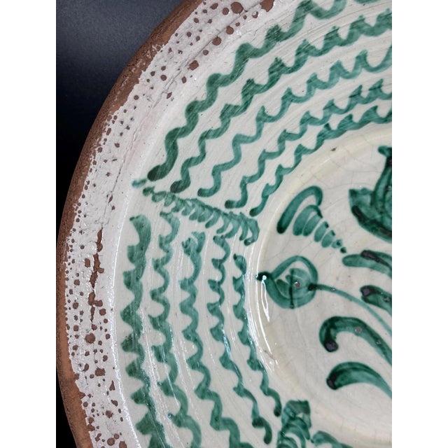 Large Spanish Fajalauza Ceramic Bowl from Lebrillo For Sale - Image 3 of 9