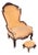 Antique Colonel's Salon Chair & Stool, English, Parlour Seat, Early Victorian For Sale