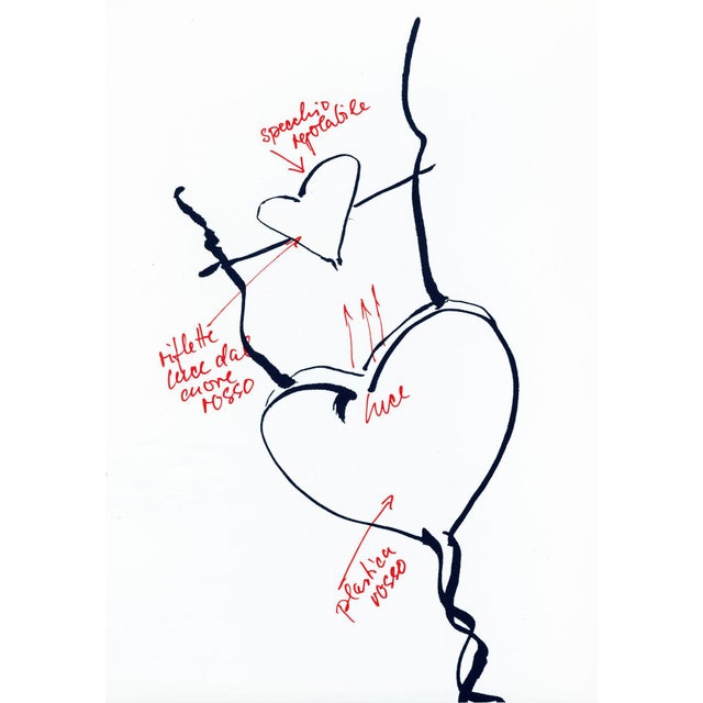 Modern One from the Heart Table Lamp by Ingo Maurer, 1980s For Sale - Image 3 of 13