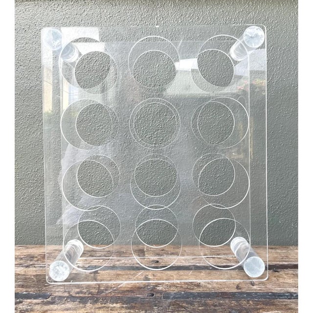 Plastic Vintage Lucite Wine Rack For Sale - Image 7 of 12