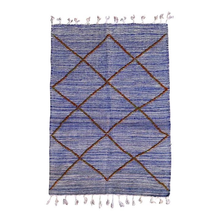 2020's Moroccan Modern Small Kilim Rug - 5.1 X 3.4 Ft | Chairish