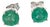 Natural Emerald Stud Earrings 14k White Gold 1.93 Carats Certified For Sale