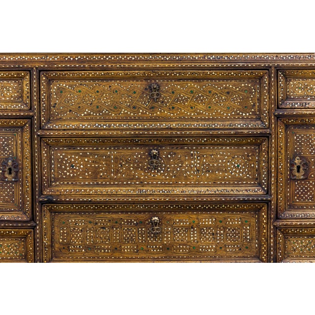 Wood Inlaid 18th C Bargueño For Sale - Image 7 of 9
