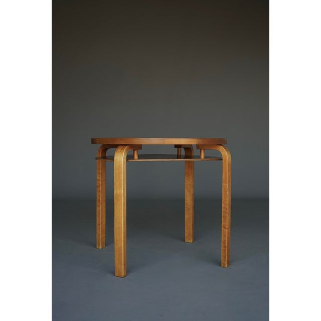 Wood Model 70 Two-Tier Coffee Table in Birch Wood by Alvar Aalto for Artek, Finland, 1940s For Sale - Image 7 of 18