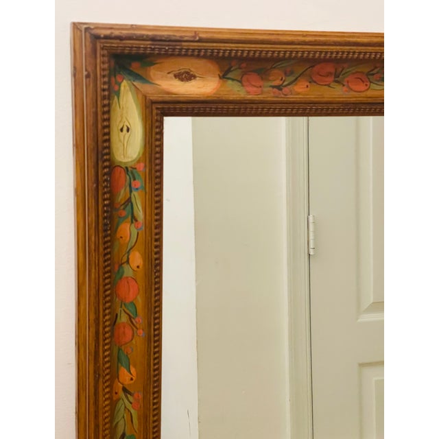 French Provincial Antique French Provincial Handpainted Mirror For Sale - Image 3 of 6