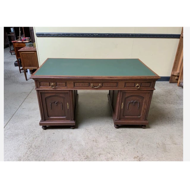 Brown Antique Free-Standing Art Nouveau Desk, 1890s For Sale - Image 8 of 8