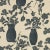 Schumacher Hugo Floral Fabric in Faded Black For Sale