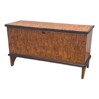 19th-Century Pennsylvania Paint-Decorated Blanket Chest. For Sale