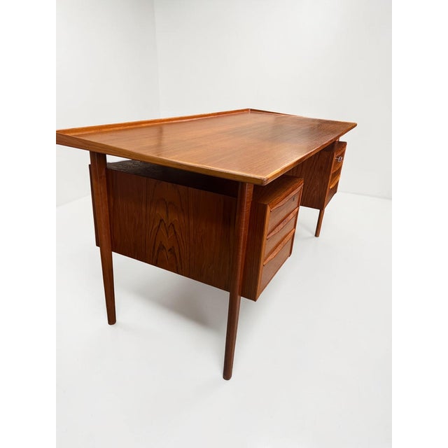 Vintage Danish Teak Executive Desk by Peter Løvig Nielsen, 1973 For Sale - Image 12 of 18